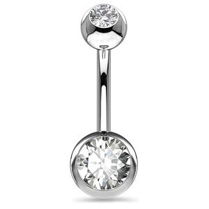 G23 Solid Implant Grade Titanium Belly Button Ring
